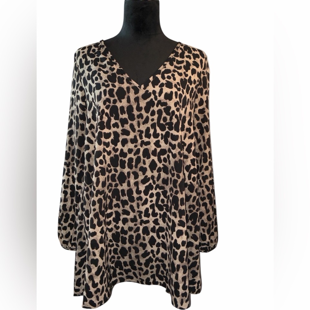 Before You Boutique Leopard Print Midi Dress, Size Oversized Small, NWOT